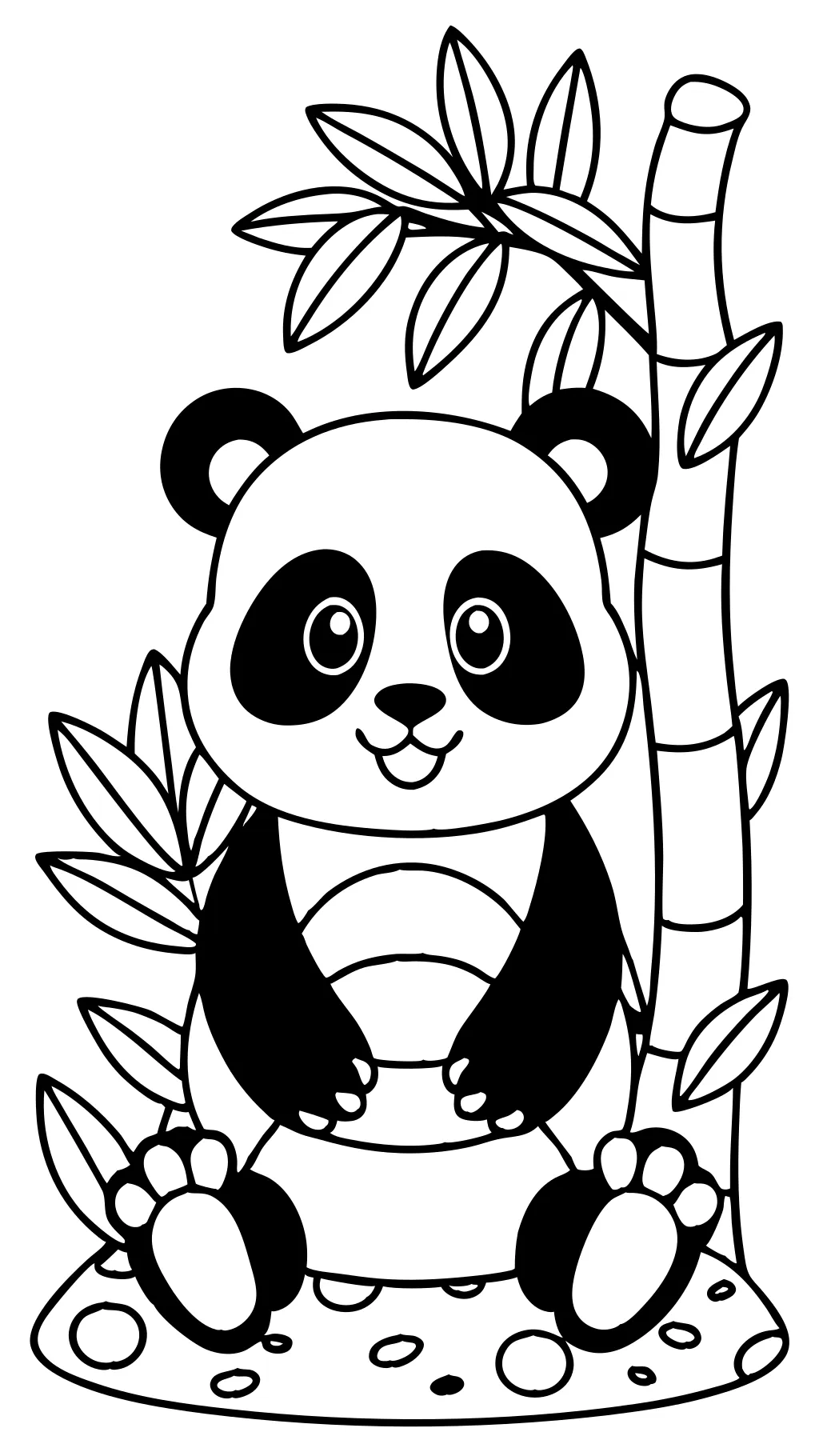 Lindas páginas para colorear de pandas